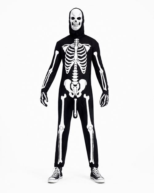Adult Pump-Action Skeleton Costume
